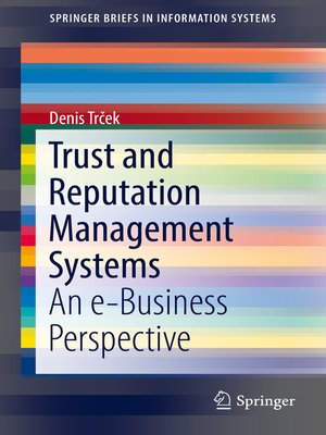 cover image of Trust and Reputation Management Systems